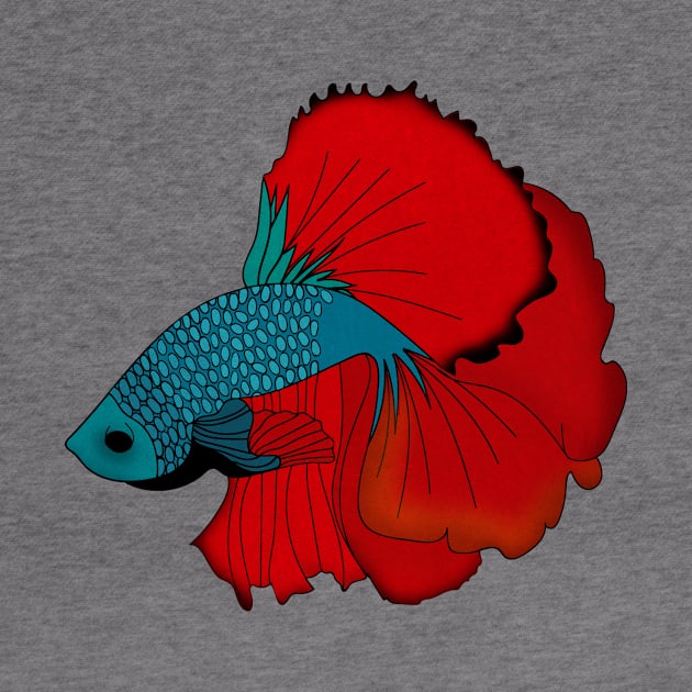 Siamese fighting fish Colorful betta fish Graphic by dukito